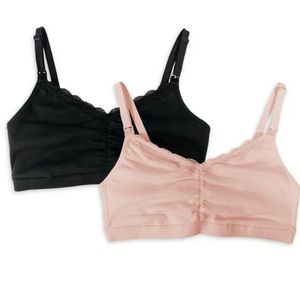 Sweet Treasures pink and black nursing bras! Size large.